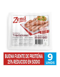 SALCHICHA TRADICIONAL ZENU 225G