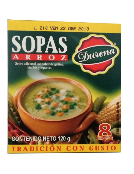 SOPAS ARROZ DURENA  120 G