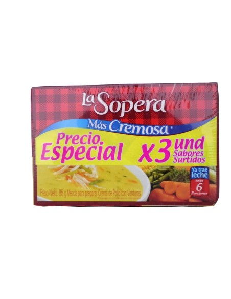 SOPERA 3 UNIDADES PREC ESP 6PORCIONES 