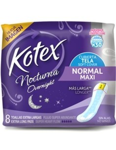 TOALLA KOTEX NOCTURNA  8 UNIDADES