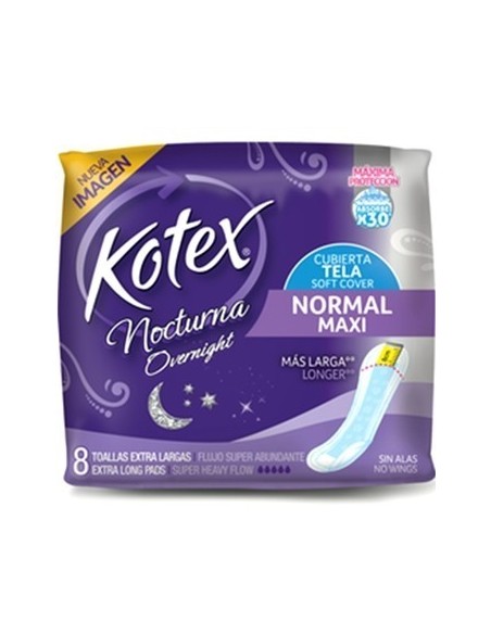 TOALLA KOTEX NOCTURNA  8 UNIDADES