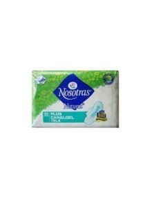 TOALLA NOSOTRAS CANALGEL TELA 10 UND