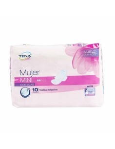 TOALLA TENA MUJER MINI CON ALAS 10 UNI