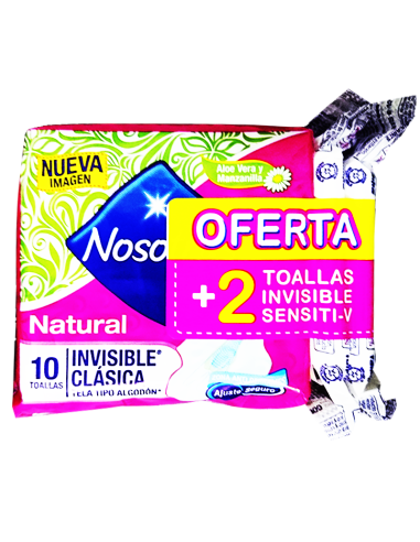 TOALLAS NOSOTRAS INVISIBLE CLASICA 10U