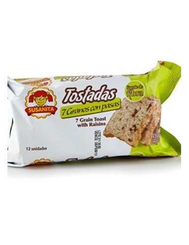 TOSTADAS 7 GRANOS Y PASAS SUSANITA 125 G