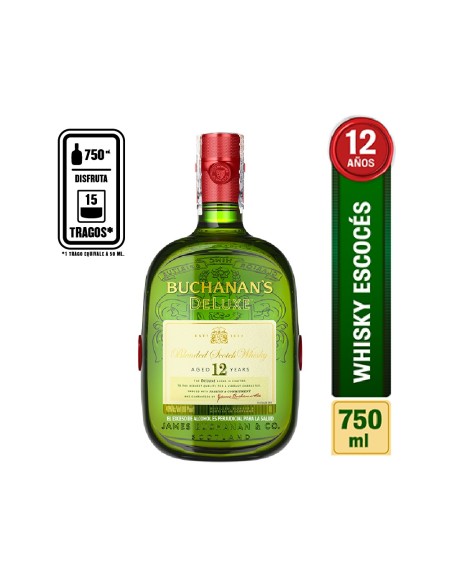 WHISKY BUCHANANS 12 AÑOS 750 ML WHISKY BUCHANANS 12 AÑOS 750 ML