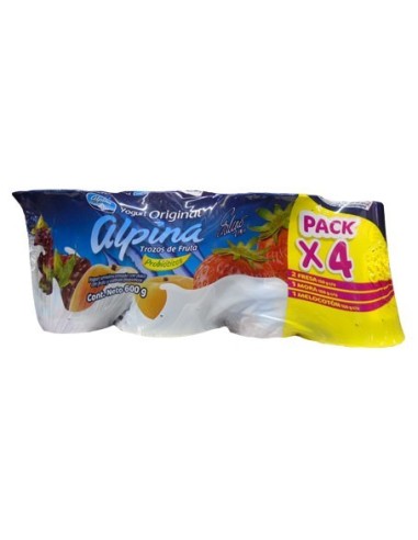 YOGURT SURTIDO ALPINA 150 GR 4 UND