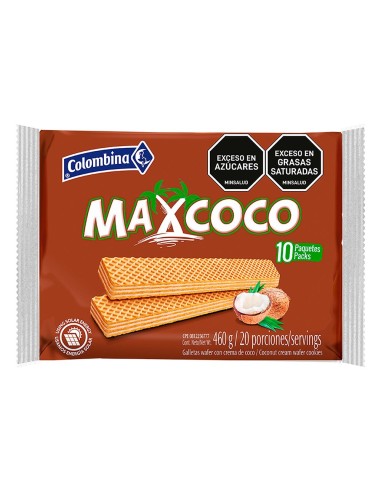 GALLETA COLOMBINA MAXICOCO 10 PQ