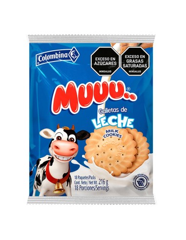 GALLETAS COLOMBINA MUU 18 UN