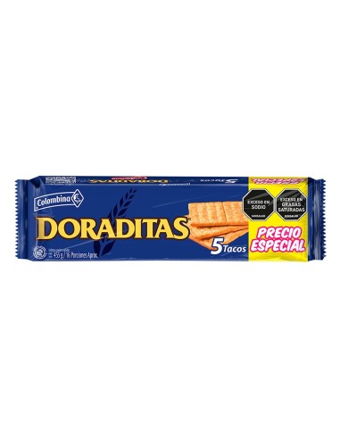 GALLETAS DORADITAS COLOMBINA 5 TACOS