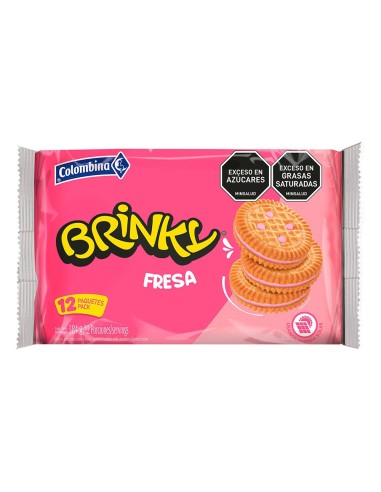 GALLETAS BRINKY FRESA 12 PAQ 384 G