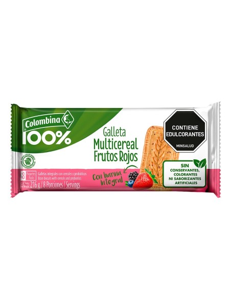 GALLETAS MULTICEREAL FRUTOS ROJOS 216GR