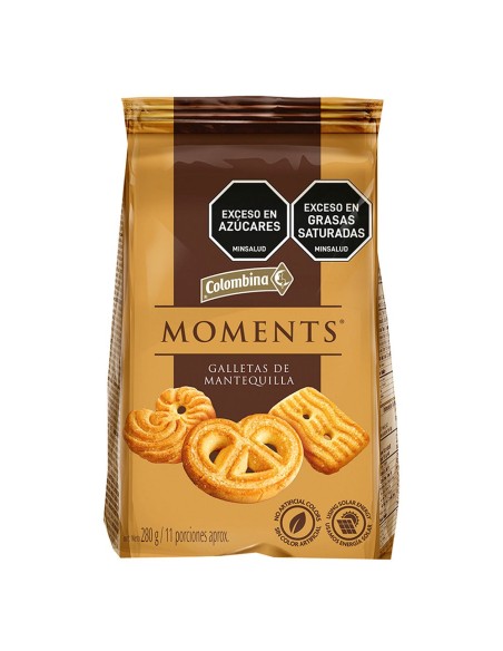GALLETAS MOMENTS MANTQ  COLOMBINA 280 G