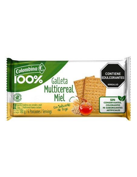 GALLETAS CRAKEÑAS FIBRA MIEL COLOMBINA  