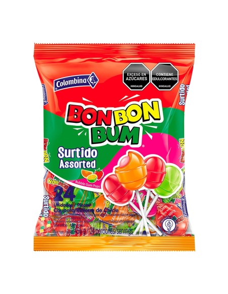 BON BON BUM COLOMBINA SURTIDO  24 UND