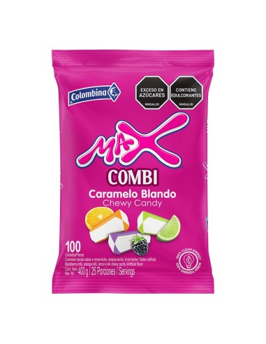 DULCES MAX COMBI COLOMBINA 100 UND