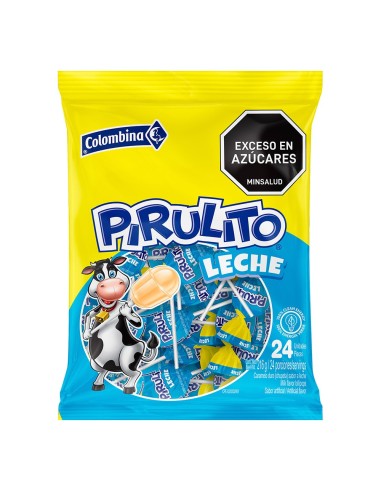 PIRULITO DE LECHE COLOMBINA 24 UND