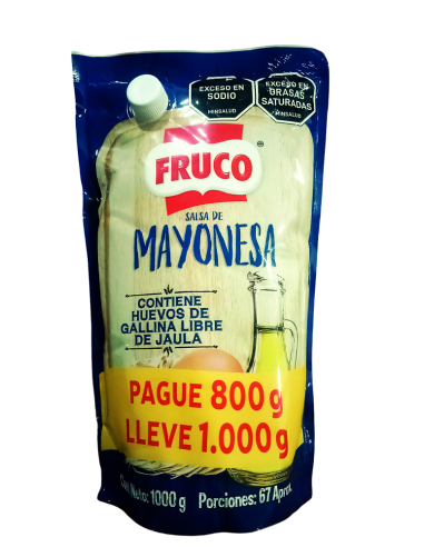 SALSA MAYONESA FRUCO ANIV 800G 1000G