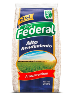 ARROZ FEDERAL ALTO RENDIMIENTO 2500 G