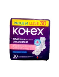 TOALLA KOTEX NOCTURNA PAG 24 LLEV 30