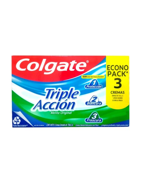 CREMA COLGATE TRIPLE ACCION 3 UN 75 ML