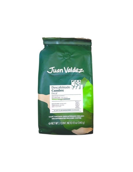 CAFE JUAN VALDEZ CUMBRE DESCAFEINADO 340