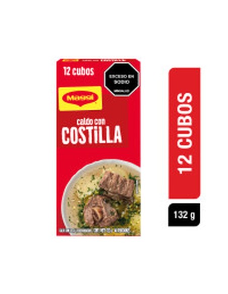 CALDO CON COSTILLA MAGGI 12CUBOS 132GR