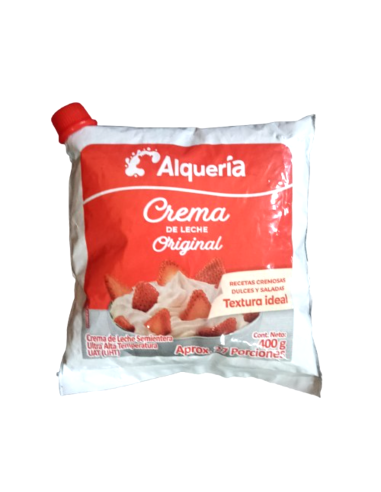 CREMA DE LECHE ENTERA 400 GR ALQUERIA