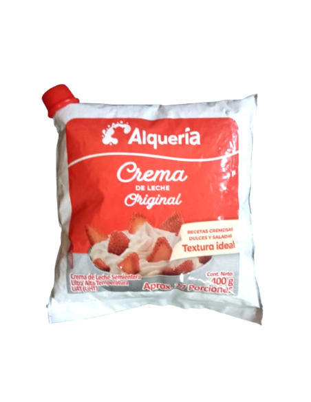 CREMA DE LECHE ENTERA 400 GR ALQUERIA