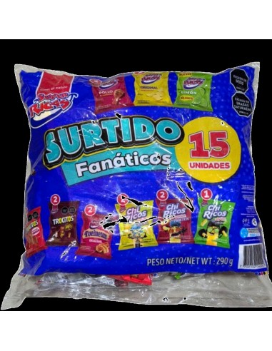 SURTIDOS FANATICOS X 15 UNID