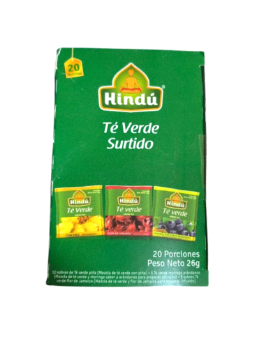 HINDU TE VERDE JENGIBRE Y MIEL 20 BOLSIT
